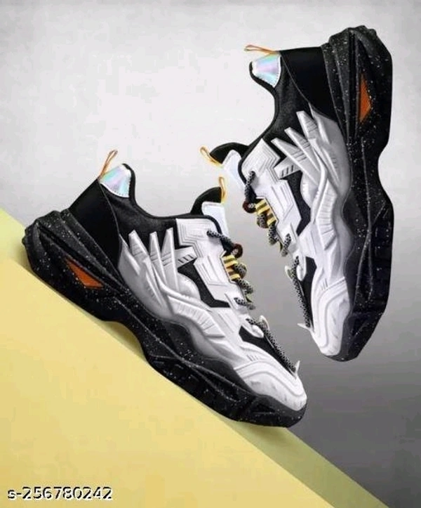 Latest Trendy Men Sports Shoes - Black, 6
