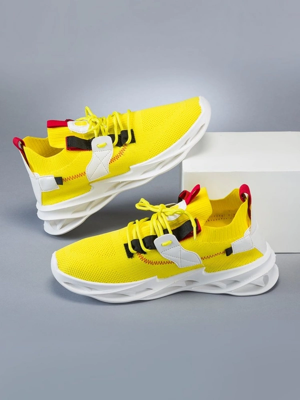 Black Sneakers  - Yellow, 6