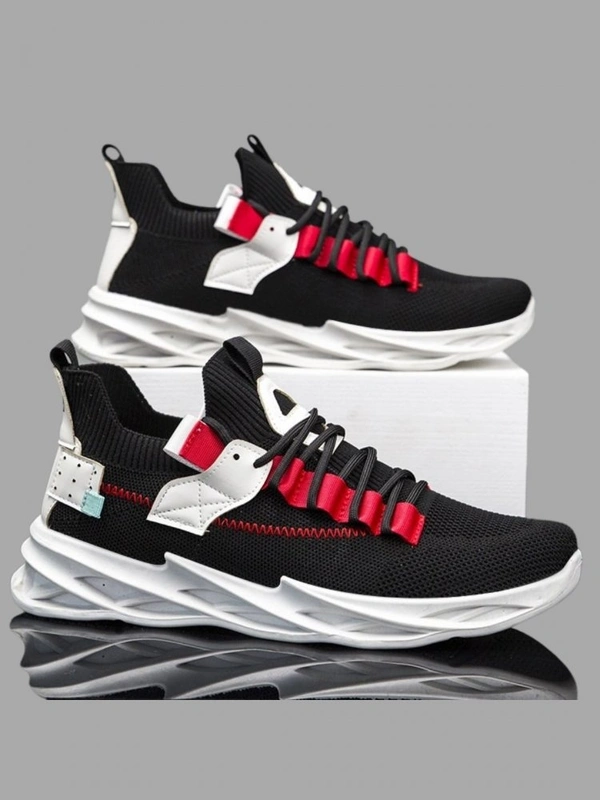 Black Sneakers  - Red, 10