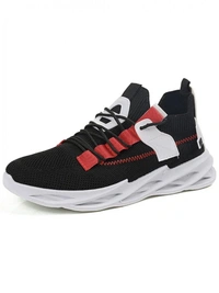 Black Sneakers  - Red, 10
