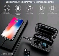  M10wireless bluetooth and heaphones V5.1 Bluetooth eName: M10 wireless earbuds BLUETOOTH WITH 2200MAH BATTERY CAPACITY UPTO 15 HOURS PLAYTIMEName: DWISAPTTI M10wireless bluetooth and heaphones V5.1 Bluetooth eName: M10 wireless earbuds BLUETOOTH WITH 2200MAH BATTERY CAPACITY UPTO 15 HOURS PLAYTIMEBattery Charge Time: 1 HourBIS/ISI Certification Number: 1Bluetooth Range: 50m - Black