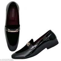 men trendy loafers Material: SyntheticSole Material: PuFastening: Slip OnToe Shape: Round ToeNet Quantity (N): 1STALISH SHOESSizes: IND-6, IND-7, IND-8, IND-9, IND-10Country of Origin: India - Black, 8
