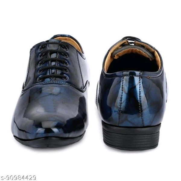 DESTA Men's Blue Partywear Patent Lace up Formal Shoe Material: Patent Material: RubberFastening & Back Detail: Lace-UpPattern: SolidNet Quantity (N): 1DESTA shoes are for regular comfort wear. The body of this shoe is in a neutral grey colour with light blue accents. The upper material keeps air circulation while  - Alice Blue, 8