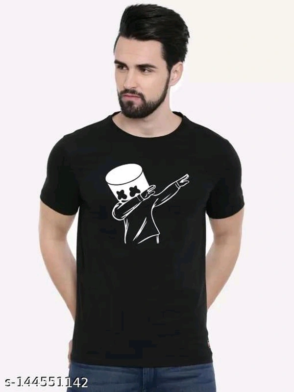 Premium Polyester T-shirt (Pack of 1)Fabric: PolyesterSleeve Length: Short SleevesPattern: PrintedNet Quantity (N): 1Sizes:XL (Chest Size: 42 in, Length Size: 29 in) L (Chest Size: 40 in, Length Size: 28 in) M (Chest Size: 38 in, Length Size: 27 in) - Black, M