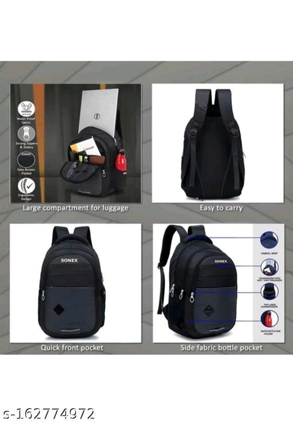 Stylish school/college Backpack for Boys/girl'sMaterial: PolyesterNet Quantity (N): 1STYLISH SCHOOL BACKPACK FOR BOYS & GIRL'S. This backpack is made to used for boys, girls, men, women and kids. This bag is very good for boys and girls. Laptop school Backpack comes with multiple organized compartment That make it perfect for your  - Black, Free Size