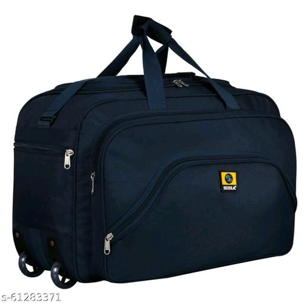  SIBIA Unisex Multi-purpose Expandable Luggage Travel Wheeler Duffle Bag with 2 Roller WheelsMaterial: NylonType: TravelNo. Of Compartments: 1Product Height: 36 CmProduct Length: 54 C - Black, Free Size