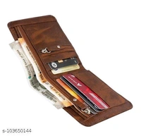  Tejaro Men Brown Casual Artificial leather walletMaterial: PUNo. of Compartments: 3Pattern: SolidNet Quantity (N): 1Sizes: Free Size (Length Size: 6 cm, Width Size: 8 cm) Country of Origin: India - Brown, Free Size