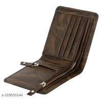  Tejaro Men Brown Casual Artificial leather walletMaterial: PUNo. of Compartments: 3Pattern: SolidNet Quantity (N): 1Sizes: Free Size (Length Size: 6 cm, Width Size: 8 cm) Country of Origin: India - Brown, Free Size