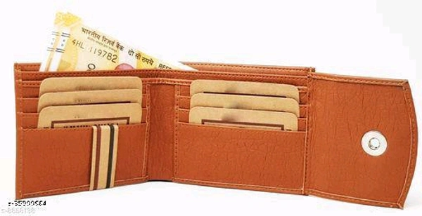 Stylish Best Bifold leather wallet for men Material: LeatherNo. of Compartments: 2Pattern: SolidNet Quantity (N): 1Sizes: Free Size (Length Size: 12 cm, Width Size: 10 cm) Card Holder Men's Compact Wallet: A slim, compact card holder for men that is made from premium leather. It features multiple card slots and a clear ID window for ea - Bourbon, Free Size