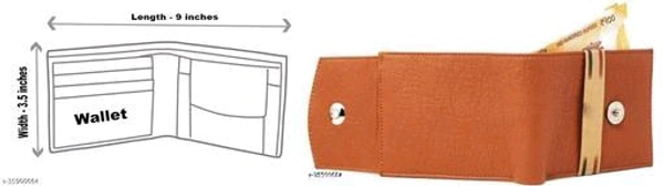 Stylish Best Bifold leather wallet for men Material: LeatherNo. of Compartments: 2Pattern: SolidNet Quantity (N): 1Sizes: Free Size (Length Size: 12 cm, Width Size: 10 cm) Card Holder Men's Compact Wallet: A slim, compact card holder for men that is made from premium leather. It features multiple card slots and a clear ID window for ea - Bourbon, Free Size