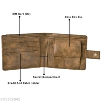  LOREM Men Casual Brown Leather WalletMaterial: LeatherNo. of Compartments: 5Pattern: TexturedNet Quantity (N): 1Sizes: Free Size (Length Size: 10 cm, Width Size: 9 cm)  7 Credit Card Slots, 1 Coin box, 2 Secret Components, 2 Main Components For Money, Brand Logo embossed, Light Weight, Smooth Finish, Trendy, Latest Design, Button ClosureCoun - Brown, Free Size