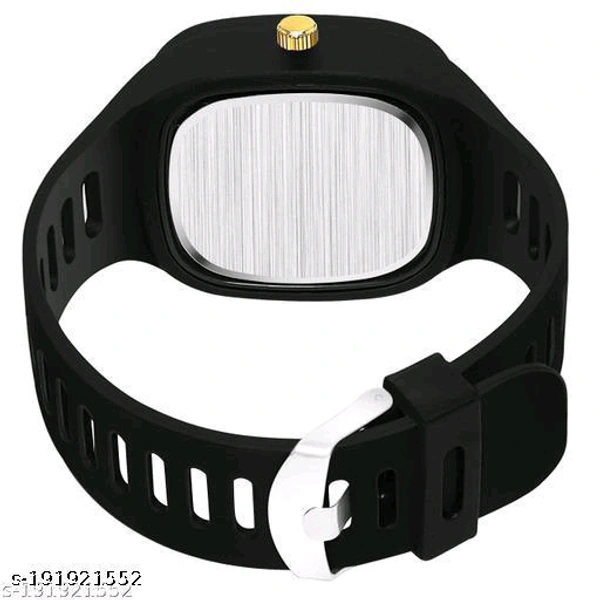  Grizzly MLR Edition Watch for Men Watches Men's Watch for Boys Watch Stylish Branded All Grey Color New Model Analogue Attractive Silicone Strap Analog WatchStrap Material: SiliconCase: SquareCase/Bezel Material: AlloyClasp - Black, Free Size