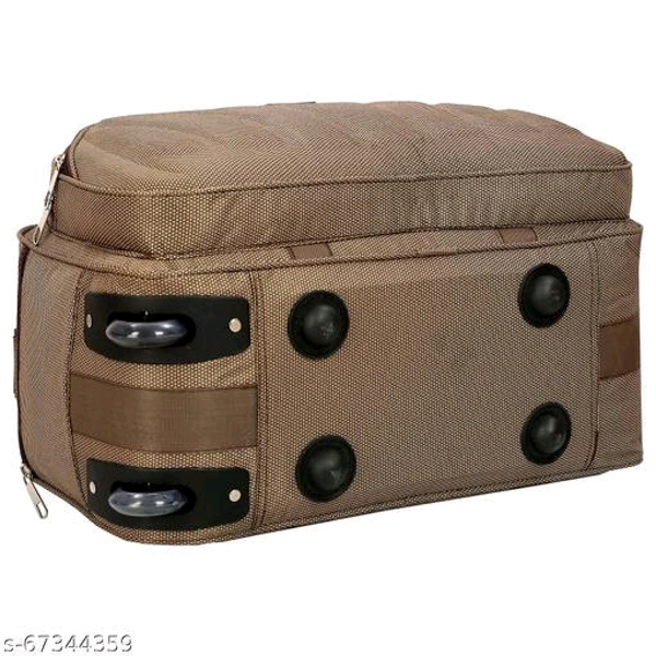 55L Strolley Duffel Bag - Unisex Travel Luggage duffel bag (54 cm ) Flat Folding Expandable - Brown - Large CapacityName: 55L Strolley Duffel Bag - Unisex Travel Luggage duffel bag (54 cm ) Flat Folding Expandable - Brown - Large CapacityProduct Name: 55L Strolley Duffel Bag - Unisex Travel Luggage duffel bag (54 cm ) Flat Folding Expandable - Brown - Large CapacityMaterial: Polyes - Raw Sienna, Free Size