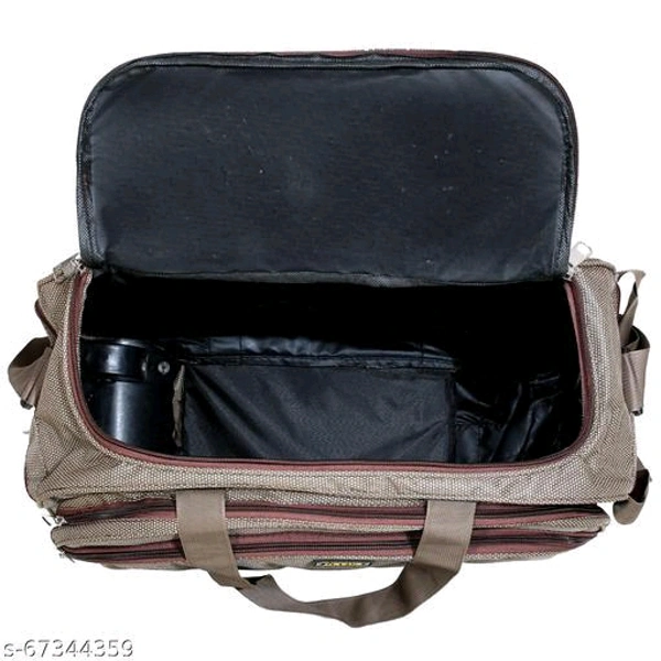 55L Strolley Duffel Bag - Unisex Travel Luggage duffel bag (54 cm ) Flat Folding Expandable - Brown - Large CapacityName: 55L Strolley Duffel Bag - Unisex Travel Luggage duffel bag (54 cm ) Flat Folding Expandable - Brown - Large CapacityProduct Name: 55L Strolley Duffel Bag - Unisex Travel Luggage duffel bag (54 cm ) Flat Folding Expandable - Brown - Large CapacityMaterial: Polyes - Raw Sienna, Free Size