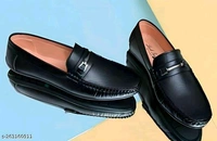 NEW FASHION BLACK LOAFER Material: SyntheticSole Material: PvcFastening: Slip OnToe Shape: Round ToeNet Quantity (N): 1M.D. Loafer shoes are so comfortable shoes and wearing them looks very good.Sizes: IND-6 (Foot Length Size: 25 cm, Foot Width Size: 10.1 cm) IND-7 (Foot Length Size: 26 cm, Foot Width Size: 10.2 cm) IND-8 (Foot Length Size: 27 cm,  - Black, 9