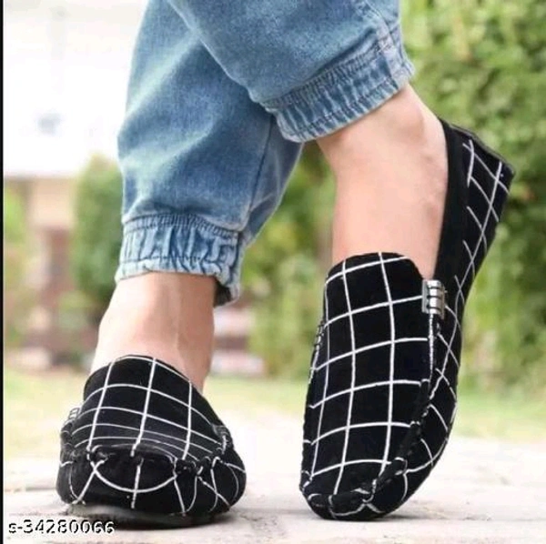 Trendy Men LoafersMaterial: SuedeSole Material: PvcFastening: Slip OnToe Shape: Round ToeNet Quantity (N): 1Sizes: IND-6, IND-7, IND-8, IND-9, IND-10 - Black, 6