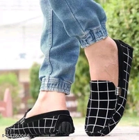 Trendy Men LoafersMaterial: SuedeSole Material: PvcFastening: Slip OnToe Shape: Round ToeNet Quantity (N): 1Sizes: IND-6, IND-7, IND-8, IND-9, IND-10 - Black, 6