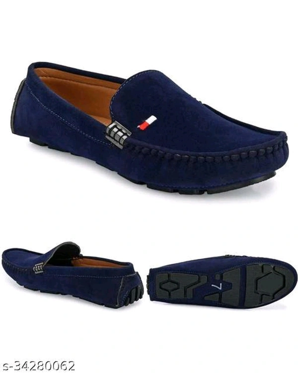  Gorgeous Men LoafersMaterial: SuedeSole Material: PvcFastening: Slip OnToe Shape: Round ToeNet Quantity (N): 1Comfortable Stylish driving Loafers For MenSizes: IND-6, IND-7, IND-8, IND-9, IND-10Country of Origin: India - Royal Blue, 10