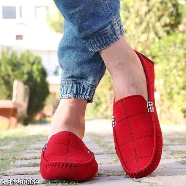  Alluring Men LoafersMaterial: SuedeSole Material: PvcFastening: Slip OnToe Shape: Round ToeNet Quantity (N): 1Comfortable Stylish driving Loafers For MenSizes: IND-7, IND-8, IND-9, IND-10Country of Origin: India - Red, 6