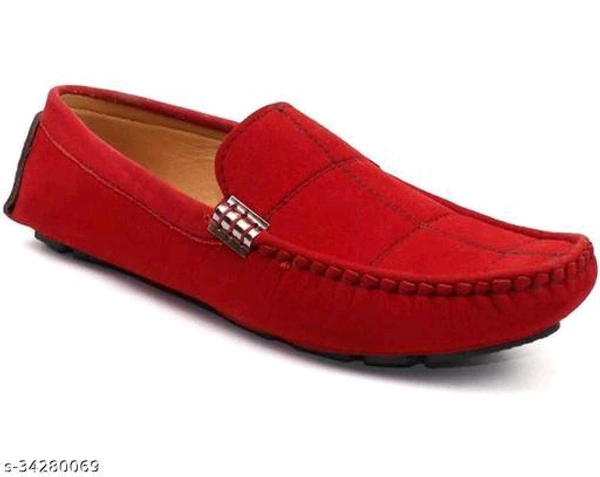  Alluring Men LoafersMaterial: SuedeSole Material: PvcFastening: Slip OnToe Shape: Round ToeNet Quantity (N): 1Comfortable Stylish driving Loafers For MenSizes: IND-7, IND-8, IND-9, IND-10Country of Origin: India - Red, 9