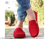  Alluring Men LoafersMaterial: SuedeSole Material: PvcFastening: Slip OnToe Shape: Round ToeNet Quantity (N): 1Comfortable Stylish driving Loafers For MenSizes: IND-7, IND-8, IND-9, IND-10Country of Origin: India - Red, 9