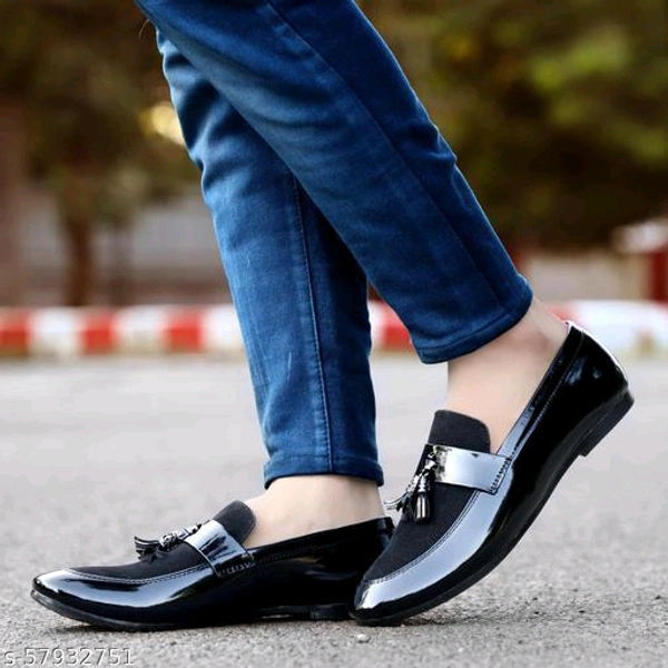 Black loafers shoesMaterial: SyntheticSole Material: PvcFastening: Slip OnToe Shape: Round ToeNet Quantity (N): 1Mahin Enterprises is dedicated to designing high quality and durable products with beyond your expected service to the customers from all around the world. We have formed a stable internal system of independent design, production and quality inspec - Black, 6