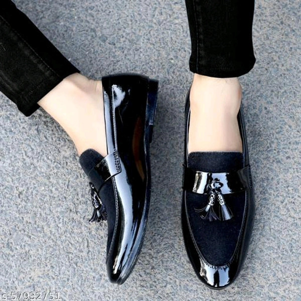 Black loafers shoesMaterial: SyntheticSole Material: PvcFastening: Slip OnToe Shape: Round ToeNet Quantity (N): 1Mahin Enterprises is dedicated to designing high quality and durable products with beyond your expected service to the customers from all around the world. We have formed a stable internal system of independent design, production and quality inspec - Black, 7