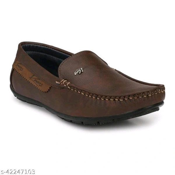  Stylish Men LoafersMaterial: SyntheticSole Material: PvcFastening: Slip OnToe Shape: Round ToeMultipack: 1Elevate your style with this classy pair of Loafer from the house of  brand. Featuring a contemporary refined design with exceptional comfort, this pair is perfect to give your quintessential dressing an upgrade - Morocco Brown, 6