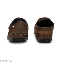  Stylish Men LoafersMaterial: SyntheticSole Material: PvcFastening: Slip OnToe Shape: Round ToeMultipack: 1Elevate your style with this classy pair of Loafer from the house of  brand. Featuring a contemporary refined design with exceptional comfort, this pair is perfect to give your quintessential dressing an upgrade - Morocco Brown, 6