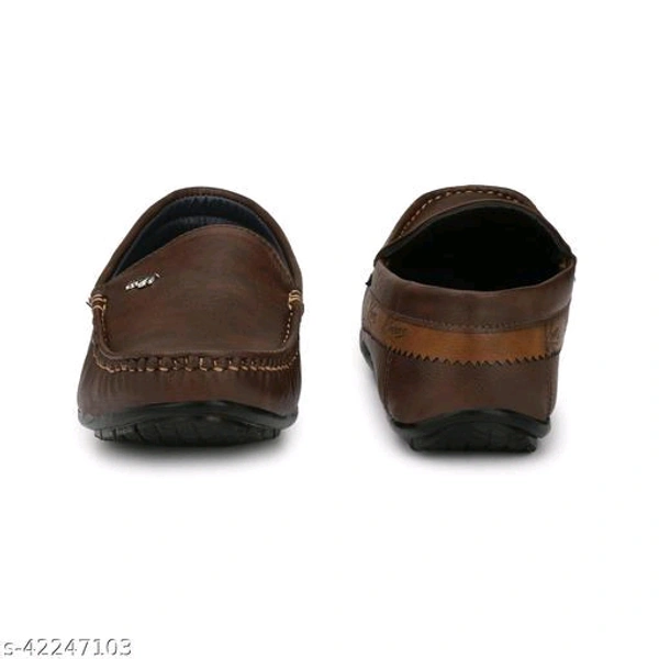  Stylish Men LoafersMaterial: SyntheticSole Material: PvcFastening: Slip OnToe Shape: Round ToeMultipack: 1Elevate your style with this classy pair of Loafer from the house of  brand. Featuring a contemporary refined design with exceptional comfort, this pair is perfect to give your quintessential dressing an upgrade - Morocco Brown, 6