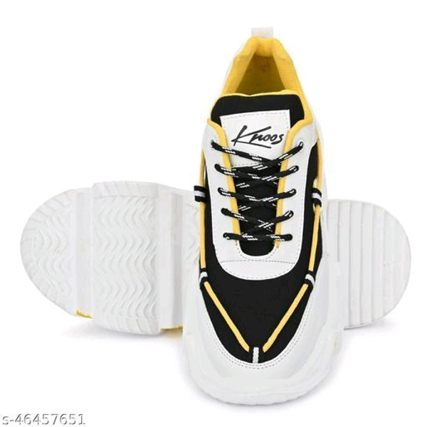  Yellow Solid Running Shoes For MenMaterial: MeshSole Material: RubberFastening & Back Detail: Lace-UpPattern: SolidMultipack: 1 mens latest trend sports shoes best brand in best priceSizes: IND-7, IND-6, IND-10, IND-9, IND-8Country of Origin: India - Yellow, 9
