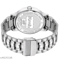  HMTr-7090-BLUE DAY AND DATE Analog Watches Strap Material: BrassCase/Bezel Material: AlloyClasp Type: BuckleDate Display: YesDial Design: EthnicDial Shape: RoundDisplay Type: AnalogDual Time: NoGps: NoLight: NoMechanism: QuartzPower Source: Battery PoweredScratch Resistant: NoShock Resistance: NoWater Resistance: NoAdd On: Additional S - Free Size