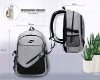 Laptop Backpack With USB Charging Port, Water Resistant Office & College Bag for Men & Women (Grey) 40 L Material: PolyesterNet Quantity (N): 1most suitable Backpack for outing, travelling, Office, School and Travel. The backpack is a multi purpose backpack, having much spac - Free Size