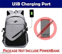Laptop Backpack With USB Charging Port, Water Resistant Office & College Bag for Men & Women (Grey) 40 L Material: PolyesterNet Quantity (N): 1most suitable Backpack for outing, travelling, Office, School and Travel. The backpack is a multi purpose backpack, having much spac - Free Size
