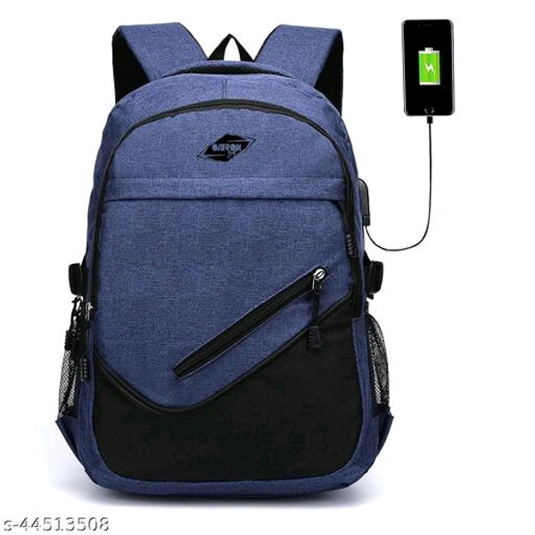  Laptop Backpack With USB Charging Port, Water Resistant Office & College Bag for Men & Women (Blue) 40 L Material: PolyesterNet Quantity (N): 1most suitable Backpack for outing, travelling, Office, School and Travel. The backpack is a multi purpose backpack, having much spac - Free Size