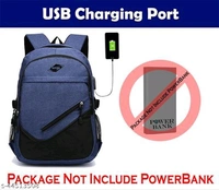  Laptop Backpack With USB Charging Port, Water Resistant Office & College Bag for Men & Women (Blue) 40 L Material: PolyesterNet Quantity (N): 1most suitable Backpack for outing, travelling, Office, School and Travel. The backpack is a multi purpose backpack, having much spac - Free Size