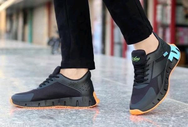  CASUAL SHOES,SPORTS SHOES,MESH SHOES,STYLISH SHOES FOR MEN,TRENDY SHOES FOR MENMaterial: Mesh Sole Material: Rubber Fastening & Back Detail: Lace-Up Pattern: Printed Net Quantity (N): 2 Care Instructions :- Clean your shoes with Synthetic cleaner or shampoo, and use a Fine brush to - Black, 7