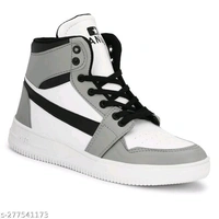  Sneaker Shoes For Men's & Boy's High Tops For Men  (Grey) Material: Syntethic LeatherSole Material: EvaFastening & Back Detail: Lace-UpSizes:IND-6, IND-7, IND-8, IND-9, IND-10Extremely Comfortable Material , It Is Nice Shoes For Everyday Use, - Gray, 6