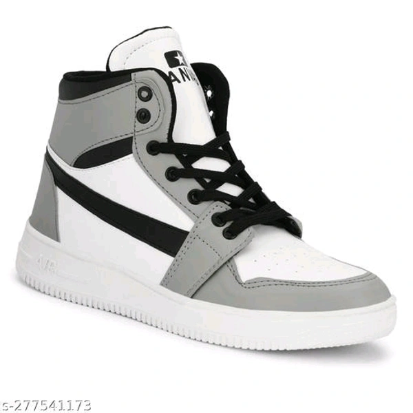  Sneaker Shoes For Men's & Boy's High Tops For Men  (Grey) Material: Syntethic LeatherSole Material: EvaFastening & Back Detail: Lace-UpSizes:IND-6, IND-7, IND-8, IND-9, IND-10Extremely Comfortable Material , It Is Nice Shoes For Everyday Use, - Gray, 6