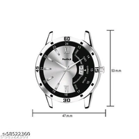 HMXT-1 Day n Date Series Men's Analog WatchesStrap Material: Stainless SteelDate Display: YesDial Design: OthersDial Shape: RoundDisplay Type: AnalogDual Time: NoGps: NoLight: NoPower Source: Battery PoweredScratch Resistant: NoShock Resistance: NoWater Resistance: NoNet Quantity (N): 1Glam up your style by adding this wonderful watc - Free Size