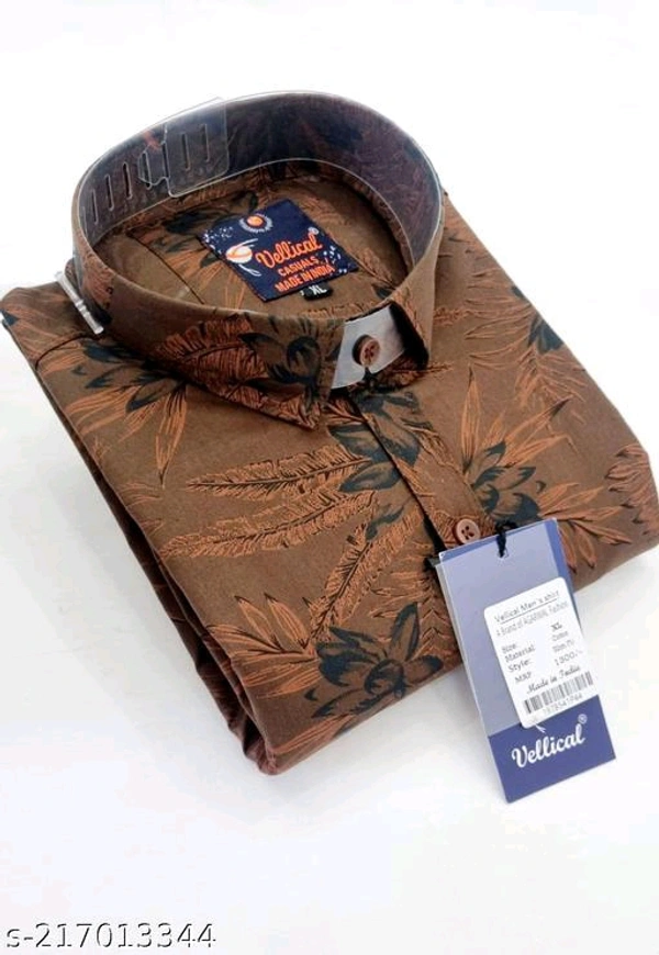 AGARWAL FASHION PREMIUM PRINTED SHIRTS IN PURE COTTON Fabric: CottonSleeve Length: Long SleevesPattern: PrintedNet Quantity (N): 1Sizes:M (Chest Size: 39 in, Length Size: 30 in) L, XL, XXLAGARWAL FASHION PREMIUM PRINTED cotton shirtsCountry of Origin: India - Brown, L