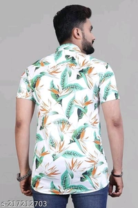  NEW LYCRA SUPER SHIRT Fabric: LycraSleeve Length: Short SleevesPattern: PrintedNet Quantity (N): 1Sizes:S (Chest Size: 40 in, Length Size: 26.5 in) M (Chest Size: 42 in, Length Size: 27 in) L (Chest Size: 44 in, Length Size: 27.5 in) XL (Chest Size: 46 in, Length Size: 28 in) XXL (Chest Size: 48 in, Length Size: 28.5 in) Mens Printed shirt from  - White, S