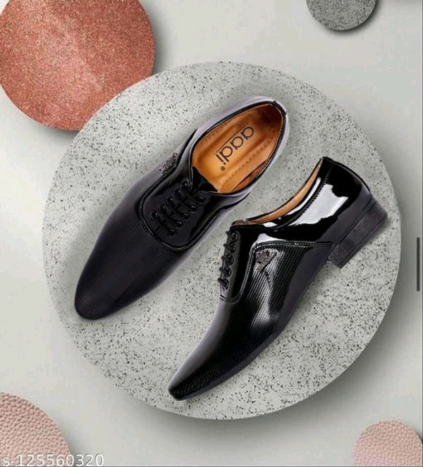  Men's Black Synthetic Leather Derby Office Formal Shoes Material: Syntethic LeatherSole Material: PVCFastening & Back Detail: Lace-UpPattern: SolidNet Quantity (N): 1 SHOES IS THE BEST BRAND IN THE BEST PRICESizes: IND-6, IND-7, IND-8, IND-9, IND-10Country of Origin: India - Black, 7
