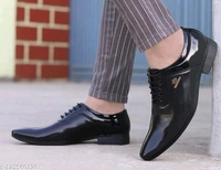  Men's Black Synthetic Leather Derby Office Formal Shoes Material: Syntethic LeatherSole Material: PVCFastening & Back Detail: Lace-UpPattern: SolidNet Quantity (N): 1 SHOES IS THE BEST BRAND IN THE BEST PRICESizes: IND-6, IND-7, IND-8, IND-9, IND-10Country of Origin: India - Black, 8