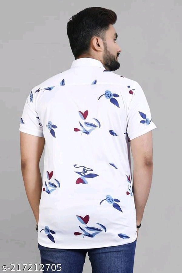 NEW LYCRA SUPER SHIRT Fabric: LycraSleeve Length: Short SleevesPattern: PrintedNet Quantity (N): 1Sizes:S (Chest Size: 40 in, Length Size: 26.5 in) M (Chest Size: 42 in, Length Size: 27 in) XL (Chest Size: 46 in, Length Size: 28 in) XXL (Chest Size: 48 in, Length Size: 28.5 in) Mens Printed shirt from " NK BROTHERS  " Culture is made with care and thought.  - White, XXL