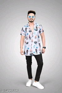  Men Slim Fit Printed Cut Away Collar Casual ShirtFabric: LycraSleeve Length: Short SleevesPattern: PrintedMultipack: 1Sizes:S (Chest Size: 40 in, Length Size: 27 in) XL (Chest Size: 46 in, Length Size: 30 in) L (Chest Size: 44 in, Length Size: 29 in) M (Chest Size: 42 in, Length Size: 28 in) XXL (Chest Size: 48 in, Length Size: 3 - White, L