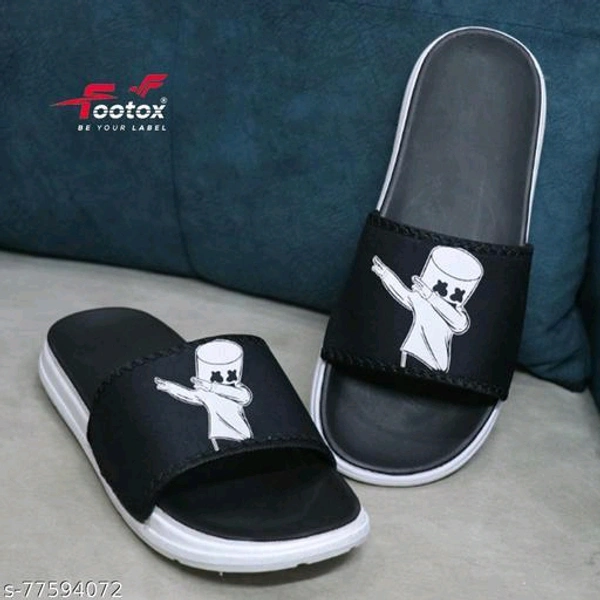 Men Flipflop SMaterial: PVCSole Material: PVCFastening & Back Detail: Slip-OnPattern: SolidMultipack: 1Material: Canvas Sole Material: Rubber Fastening & Back Detail: Slip-On Pattern: Solid Multipack: 1  is the leading manufacturer of sports shoes, Casual Shoes, sliders, sandals and slippers, both for men’s & women’s.  offers performance and sport-inspired lifestyles  - Black, 8