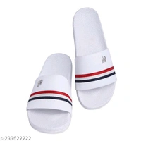  Mens Stylish Trendy Flip Flops Material: PVCSole Material: PVCFastening & Back Detail: Slip-OnPattern: SolidNet Quantity (N): 1Attractive, Comfortable sole, Different Patterns, Economical Prices, StylishSizes: IND-6 (Foot Length Size: 24 cm) IND-7 (Foot Length Size: 24.5 cm) IND-8 (Foot Length Size: 25 cm) IND-9 (Foot Length Size: 26 cm) IND-10  - White, 6
