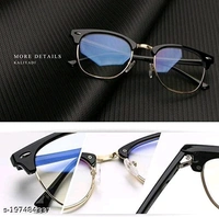 Uv Protection, Anti Blue Rays Harmful Glare Computer Eyewear Glasses (Shiny black Golden / computer blue blocking clear lenses)Net Quantity (N): 1Sizes:Free SizeCLASSIC FASHION DESIN - Our anti eye strain glasses use awesome quality composite,classic ha - Free Size