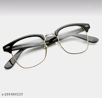 Uv Protection, Anti Blue Rays Harmful Glare Computer Eyewear Glasses (Shiny black Golden / computer blue blocking clear lenses)Net Quantity (N): 1Sizes:Free SizeCLASSIC FASHION DESIN - Our anti eye strain glasses use awesome quality composite,classic ha - Free Size